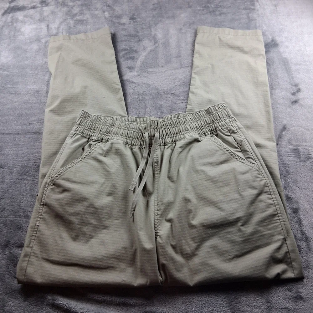 Prana Zion Ripstop Jogger Pants Medium Olive Green Drawstring Hiking‎ Outdoor